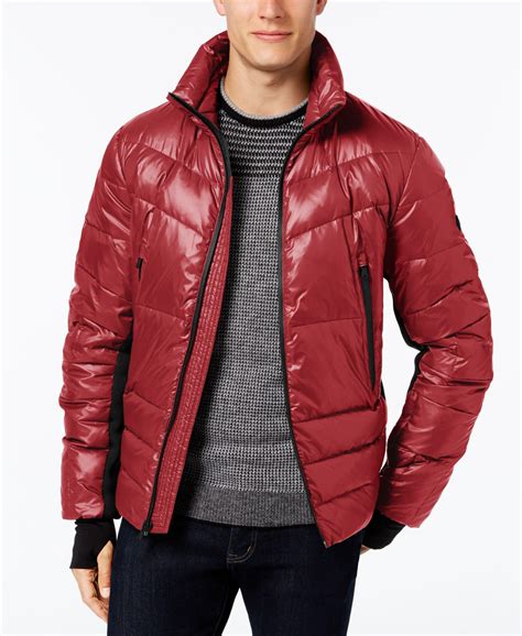 red michael kors jacket mens|Michael Kors men's bomber jacket.